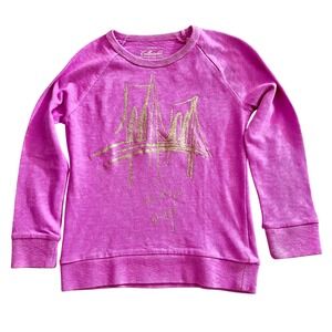 Crewcuts Brooklyn Bridge Collectibles Pink Purple Sweatshirt size‎ 10 Girls NWT
